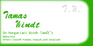 tamas windt business card